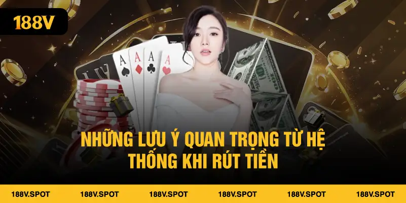 Những lưu ý quan trọng từ hệ thống khi rút tiền